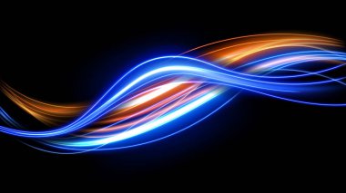 Renkli Işık İzleri, Uzun süreli Görüntü Bulanıklığı Efekti, Vektör İllüzyonu