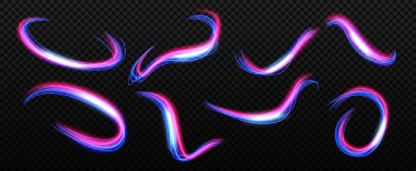 Soyut Dalgalı Işık, Şeffaf Desenli, İzole ve Düzenlemesi Kolay, Vektör İllüzyonu ile Setleri