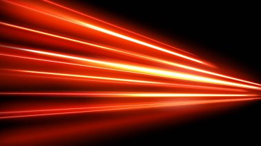 Kırmızı Işık İzleri, Uzun süreli Görüntü Bulanıklığı Efekti, Vektör İllüstrasyonu