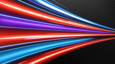 Renkli Işık İzleri, Uzun süreli Görüntü Bulanıklığı Efekti, Vektör İllüzyonu