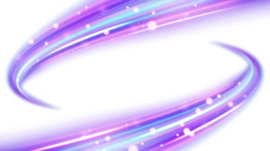 Beyaz Arkaplanda İkiz Dalgalı Işık Çizgisi İzole Edildi, Vektör Resimleri