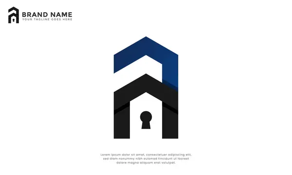 A Harfi Logosu 'nu koruyun. Güvenli Harf A Vektör logosu. Modern logo A harfini stilize edilmiş bir ev ve anahtar deliğiyle birleştirerek güvenliği ve evi sembolize ediyor. Gayrimenkul, güvenlik hizmetleri veya ev ile ilgili markalar için ideal.