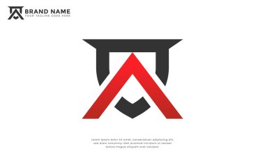 A harfi kalkan logosu. A harfinin kalkan şeklinde olduğu modern bir logo. Güvenlik, koruma, güç ve güvenilirliği güçlü bir başlangıçla temsil eder. Güvenlik şirketleri için ideal.