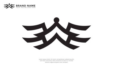 Kanat ev logosu. Modern logo, kanat ve ev unsurlarını birleştirerek koruma, rahatlık ve büyüme hissi veriyor. Mülk, inşaat ya da ev işleri için elverişli.