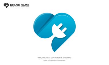 Logoyu seviyorum. Modern logo aşkla dolguyu birleştirir. Teknoloji, elektrik hizmetleri, iletişim ya da enerji tasarruflu markalar için ideal.