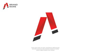 A harfi alarm logosu. Simge uyarı vektör logo tasarım şablonu olan Harf A. Teknoloji, pazarlama, güvenlik, danışmanlık veya herhangi bir iş için ideal.