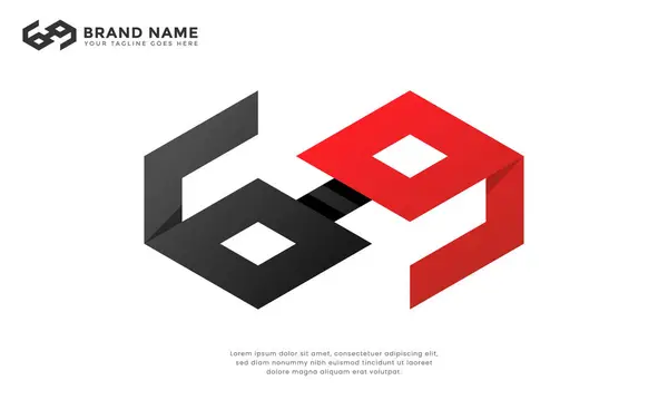 69 Gözlük Logo. Modern logo, 6 ve 9 sayılarını soyut gözlük ya da lens şekli ile birleştiriyor. Yaratıcı, yenilikçi ya da göz giyimiyle ilgili işler için uygun. Cesur ve unutulmaz tasarım.