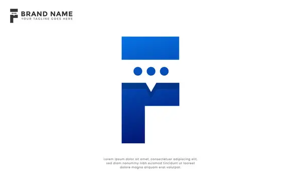 F harfi sohbet logosu. Zarif ve modern F harfi logosu bir sohbet balonu tasarımı içeriyor. Teknoloji girişimleri, iletişim hizmetleri veya dijital platformlar için ideal.