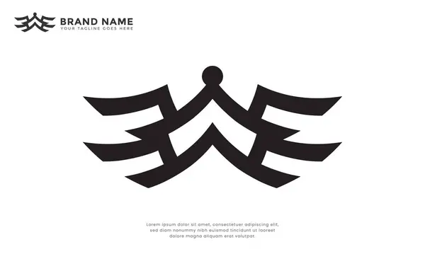 Kanat ev logosu. Modern logo, kanat ve ev unsurlarını birleştirerek koruma, rahatlık ve büyüme hissi veriyor. Mülk, inşaat ya da ev işleri için elverişli.