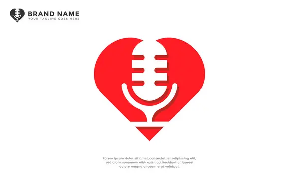Podcast logosuna bayılırım. Modern logo mikrofonu aşkla birleştirir. Bu çok yönlü vektör grafiği podcast kanalları, radyo istasyonları, ses prodüksiyon şirketleri, flört uygulamaları ve romantik sohbet programları için mükemmeldir.