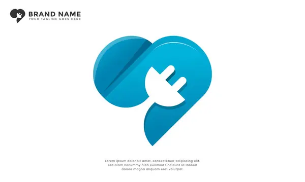 Logoyu seviyorum. Modern logo aşkla dolguyu birleştirir. Teknoloji, elektrik hizmetleri, iletişim ya da enerji tasarruflu markalar için ideal.