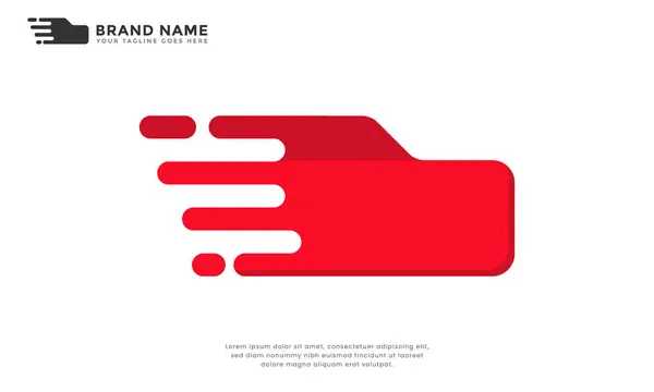 Ekspres dosya logosu. Modern logo dosya / dizini hız ile birleştiriyor. Mal sevkiyatları, dosya transferleri veya nakliye şirketlerinin logoları için uygundur.