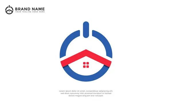 Ev güç logosu tasarımı, basit bir stille. konut logoları, logo şablonları vs. için çok uygun.