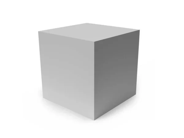 孤立背景下的纸盒包装3D图解模拟场景 — 图库照片