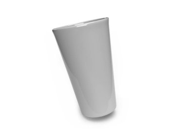 Uzun Plastik Kupa 3D Görüntü İzole Arkaplan Sahnesi