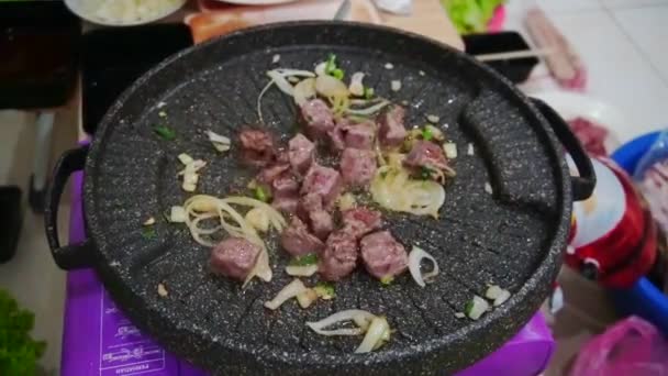 Home Made All You Can Eat Grill Meats Vegetables Melting — Video