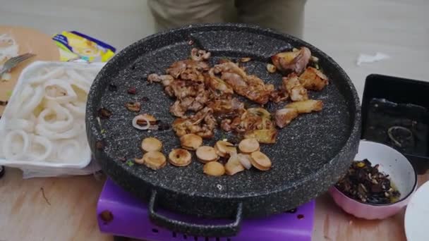 Home Made All You Can Eat Grill Meats Vegetables Melting — Video