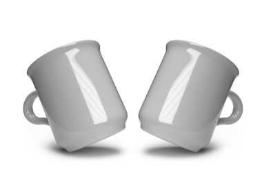 İzole Arkaplanda İçilen Kupa 3D Görüntü Uygulama Sahnesi