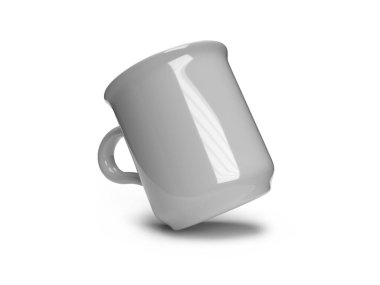 İzole Arkaplanda İçilen Kupa 3D Görüntü Uygulama Sahnesi