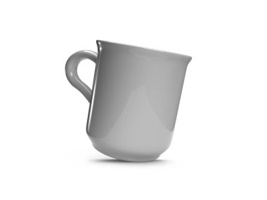 İzole Arkaplanda İçilen Kupa 3D Görüntü Uygulama Sahnesi