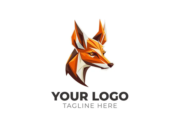 Wild Wolf Fox Head Logo Vektor — Stockvektor
