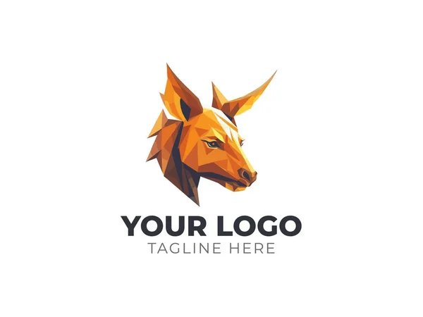 Animal Head Logo Vector Voor Veelzijdige Branding — Stockvector