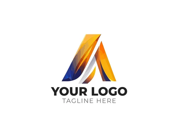 Carta Elegante Modelo Design Vetor Logotipo — Vetor de Stock