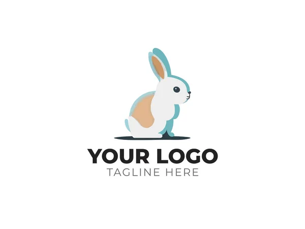 Adorable Rabbit Logo Vector Illustration — Stock Vector