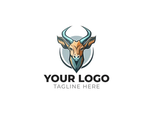 Deer Head Logo Vector Voor Elegant Branding Design — Stockvector