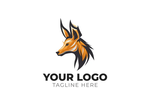 Deer Head Logo Vector Voor Elegant Design Branding — Stockvector