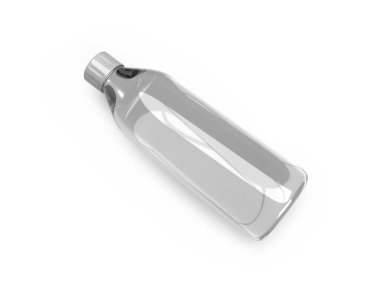 Şeffaf Su Şişesi 3D Görüntü İzole Arkaplan Sahnesi