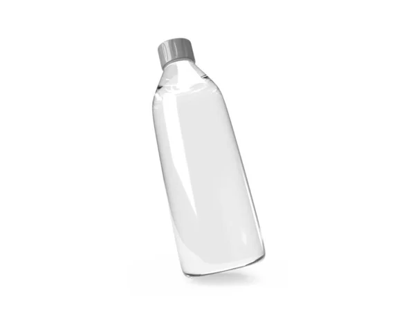 Прозрачная Сцена Макета Бутылки Водой Изолированном Фоне — стоковое фото