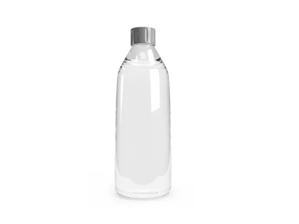 Прозрачная Сцена Макета Бутылки Водой Изолированном Фоне — стоковое фото
