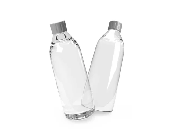 Διαφανές Μπουκάλι Νερού Εικονογράφηση Mockup Σκηνή Απομονωμένο Φόντο — Φωτογραφία Αρχείου