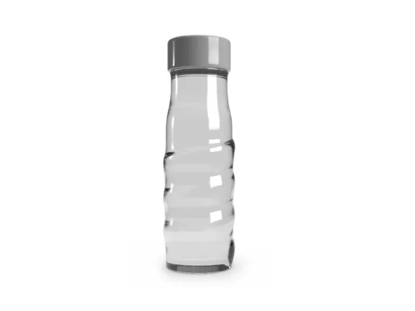 Прозора Скляна Пляшка Ketchup Ілюстрація Макет Сцени Ізольованому Тлі — стокове фото