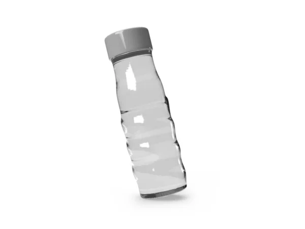 Przezroczysta Butelka Ketchup Glass Ilustracja Scena Makieta Izolowanym Tle — Zdjęcie stockowe