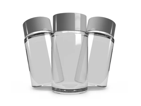 Γυαλί Jar Εικονογράφηση Σκηνή Mockup Απομονωμένο Λευκό Φόντο — Φωτογραφία Αρχείου