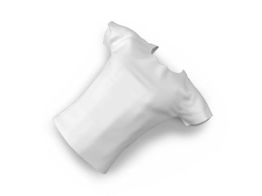 Tshirt 3 Boyutlu Görüntü İzole Beyaz Arkaplan Sahnesi
