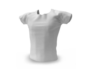 Tshirt 3 Boyutlu Görüntü İzole Beyaz Arkaplan Sahnesi