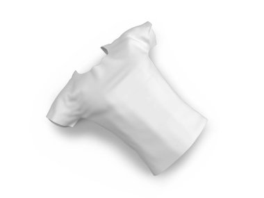 Tshirt 3 Boyutlu Görüntü İzole Beyaz Arkaplan Sahnesi