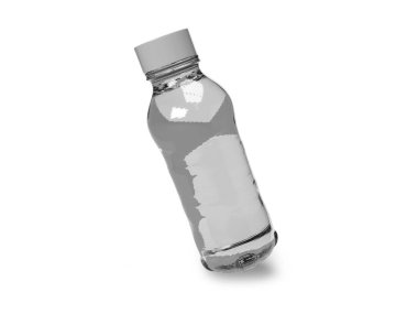 Mineral Su Şişe 3D Görüntü İzole Beyaz Arkaplan Sahnesi