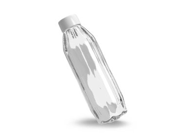 Su Şişesi 3D Görüntü İzole Beyaz Arkaplan Sahnesi