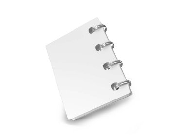 İzole Arkaplanda Not Defteri Yapılandırması 3B Görüntü Uygulaması