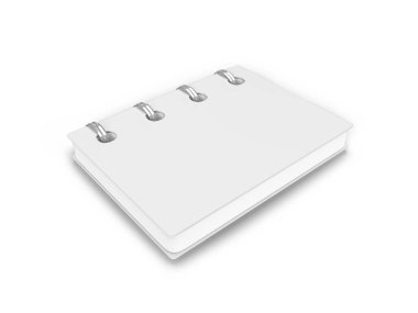 İzole Arkaplanda Not Defteri Yapılandırması 3B Görüntü Uygulaması