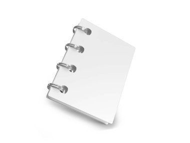 İzole Arkaplanda Not Defteri Yapılandırması 3B Görüntü Uygulaması