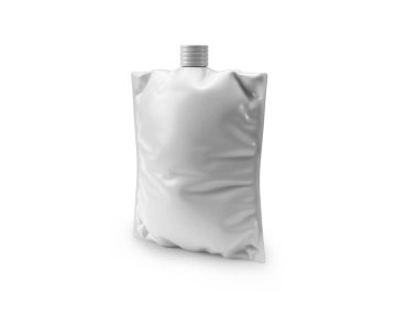 Spout Poşet 3D Görüntü İzole Arkaplan Sahnesi