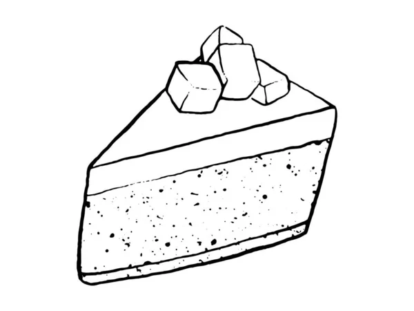 Cake Vector Illustration Hand Drawing Doodles — Vetor de Stock