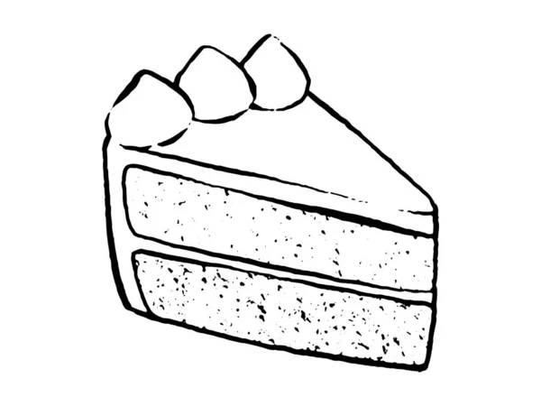 Torta Vettoriale Illustrazione Mano Disegno Scarabocchi — Vettoriale Stock
