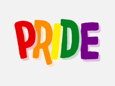 Beyaz arka planda LGBT gurur sanatı. Poster, sosyal ağ, afiş, kartlar için şablon. Poster için gurur duydum. LGBTQ aşk sembolü arka planı. Tasarım kavramı.