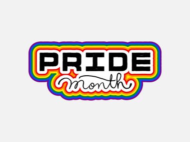 Beyaz arka planda LGBT gurur sanatı. Poster, sosyal ağ, afiş, kartlar için şablon. Poster için gurur duydum. LGBTQ aşk sembolü arka planı. Tasarım kavramı.